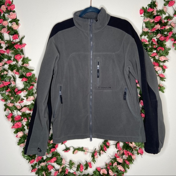 Columbia Other - 🌹Columbia Mens Black Gray Fleece Zip Up Jacket M